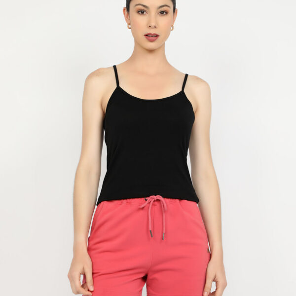 Top Mujer Rubí Core Tiras Negro