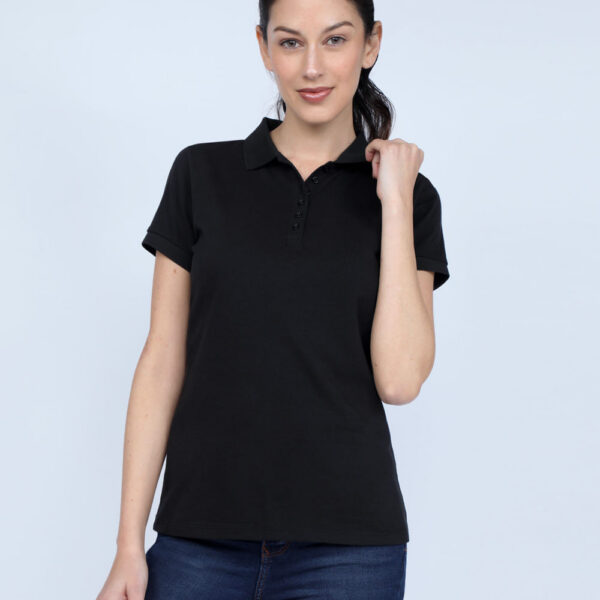 Polo Cuello Camisa Mujer Raquel Core Negro