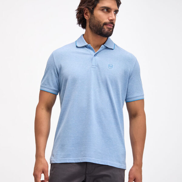 Polo Cuello Camisa Hombre Ashyto Acero Lago