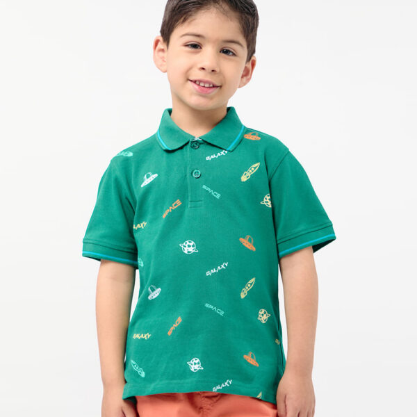 Polo Cuello Camisa Niño Gino Verde Cali