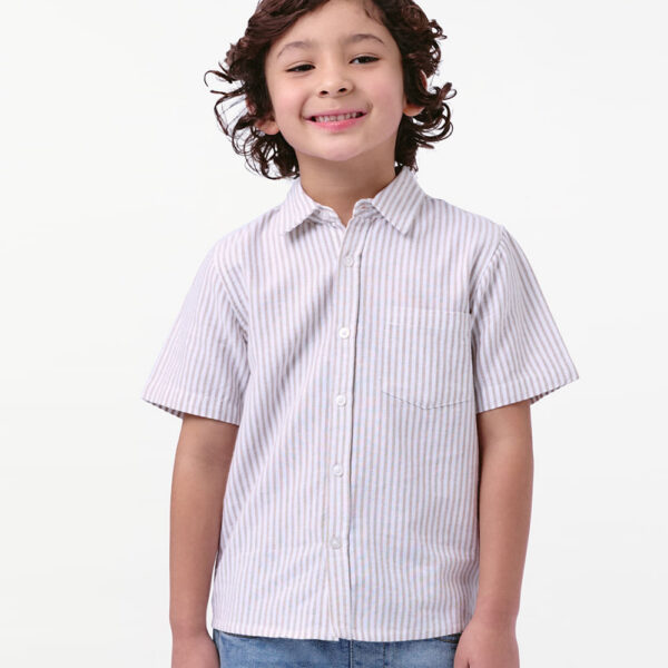 Camisa Niño Raw Beige Tabaco