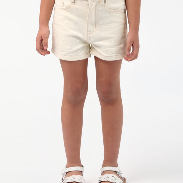 Short Niña Valeria Crema Pastel