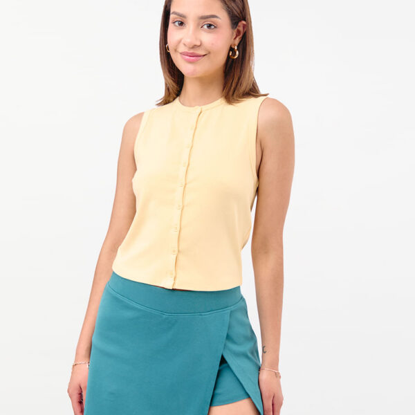 Top Mujer Aurora Amarillo Pastel