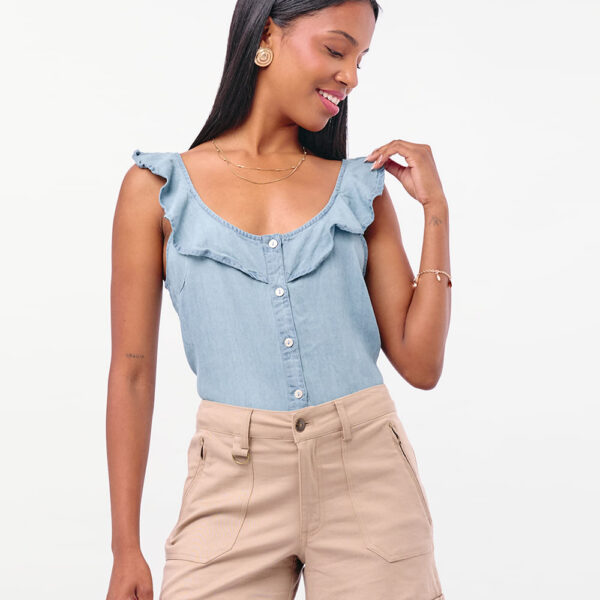 Blusa Mujer Rosalie Light Wash