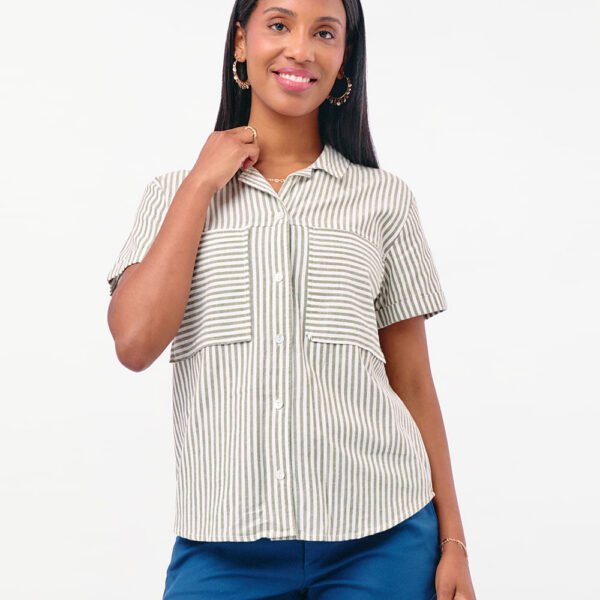 Blusa Mujer Camila Print Verde Olivo