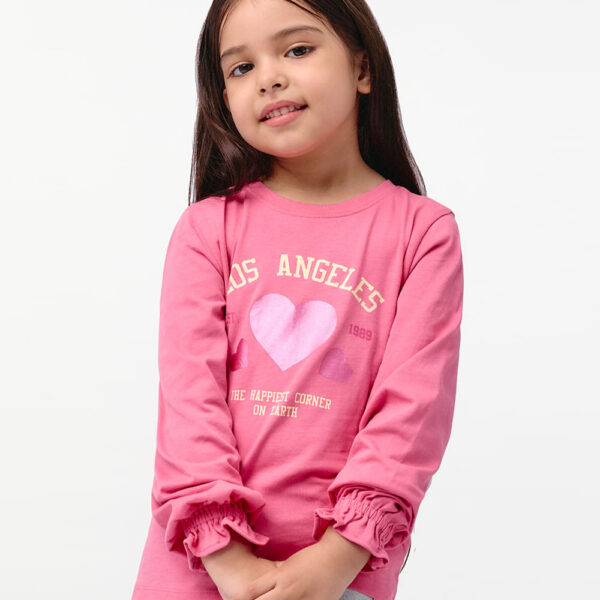 Polo Niña Mariamanda Fucsia Floral