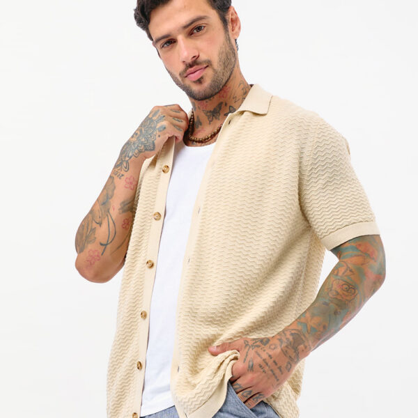 Camisa Hombre Maicol Beige Crema