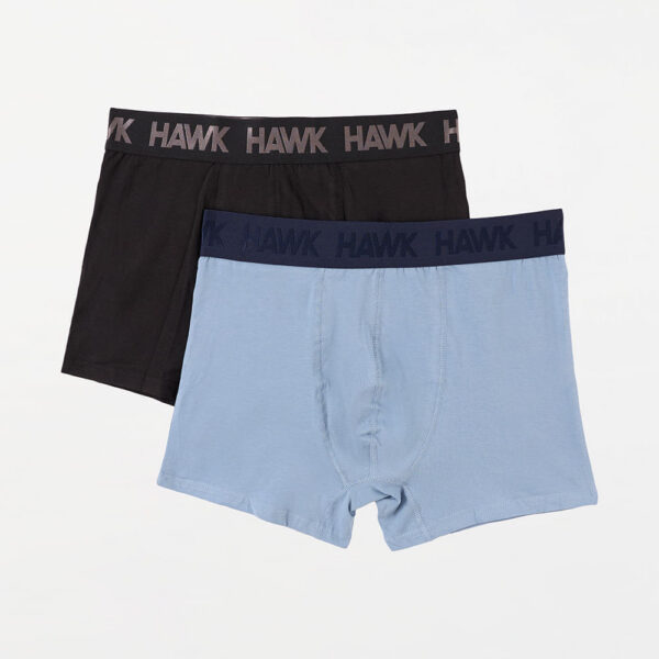 Boxer Pack x 2 Hombre Rocco Negro/Celeste