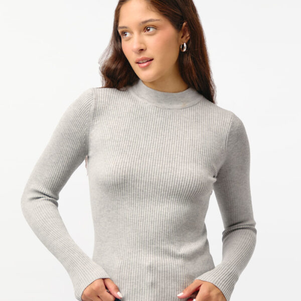 Chompa Mujer Chloe Grey Fit Poly Htr