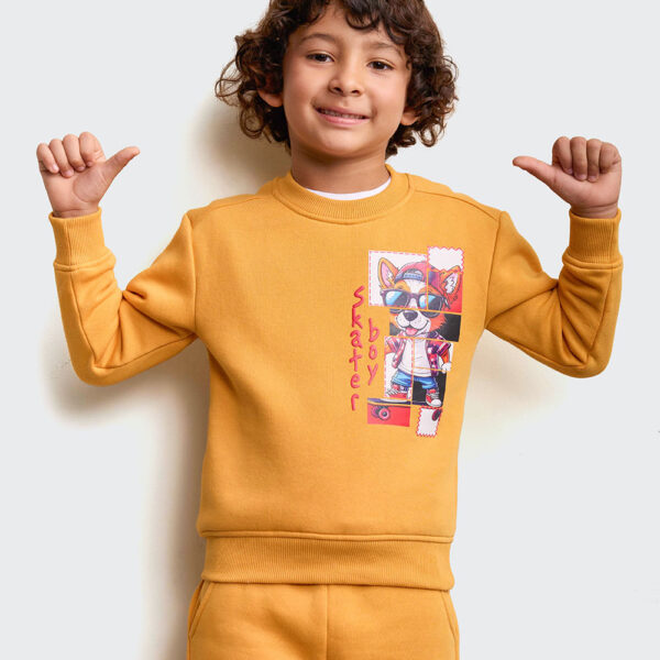 Polera Niño Franklin Mostaza Glow