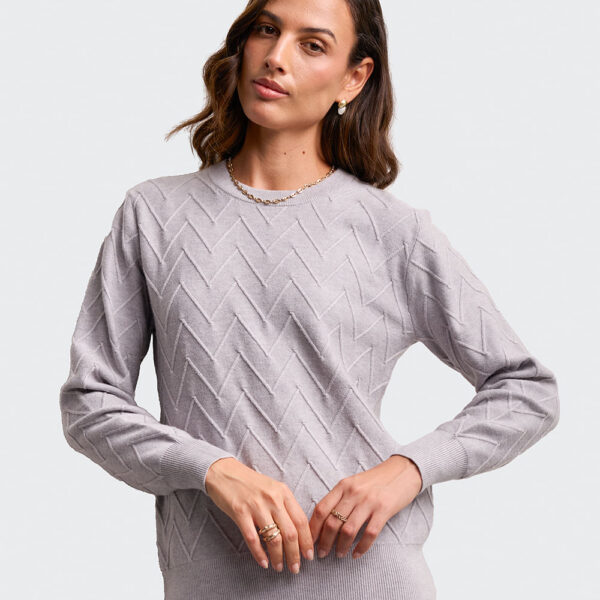 Chompa Mujer Mora 3a Gris Arena
