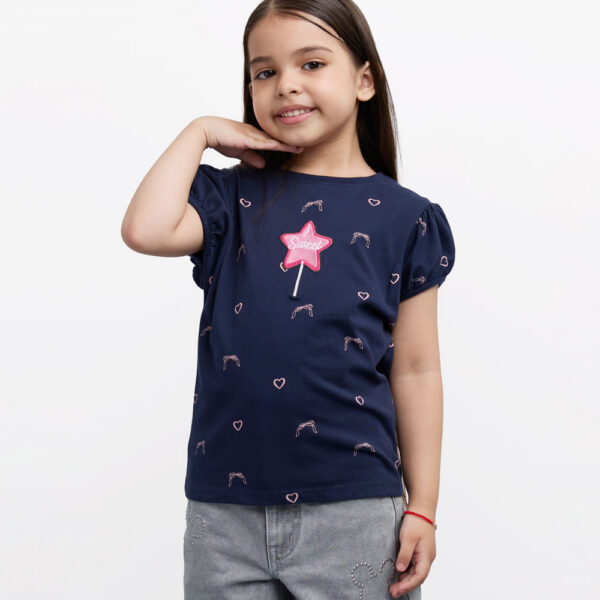 Polo Niña Ariana Azul Sombra