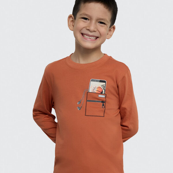 Polo Niño Boshe Naranja Oscuro