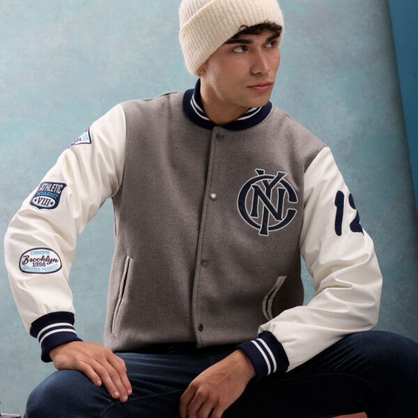Casaca Hombre Marquez Gris Melange