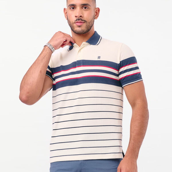 Polo Cuello Camisa Hombre Saylor Crema Pastel
