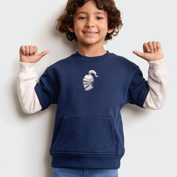 Polera Niño Joe Azul Pageant/ Blanco