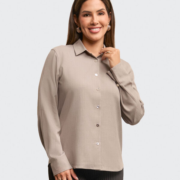 Blusa Mujer Janice Beige Safari