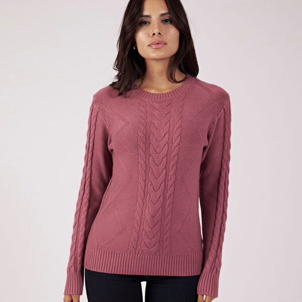 Chompa Mujer Mora Malva Oscuro