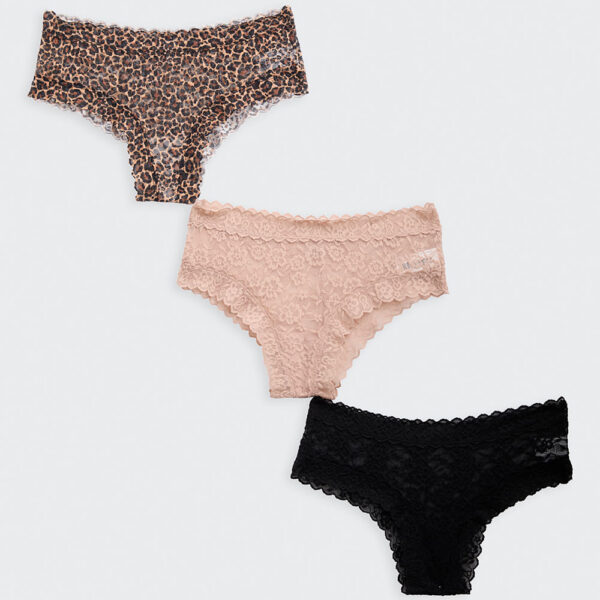 Trusas Pack X3 Mujer Jazmin Negro/Coco/Beige