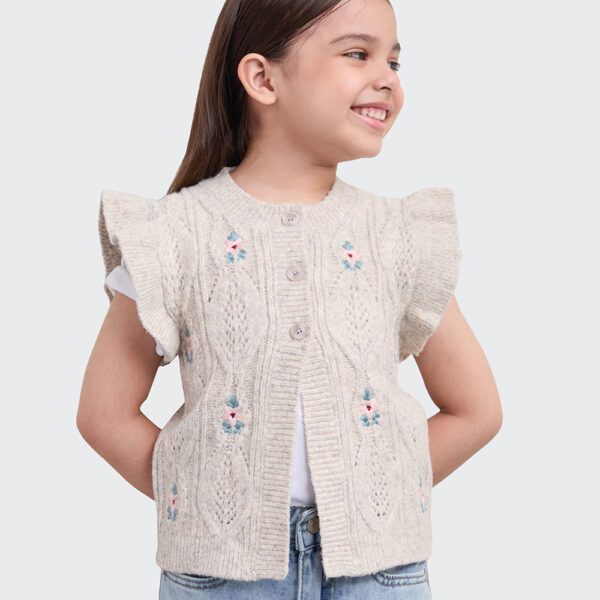 Chaleco Niña Salome Beige Arena