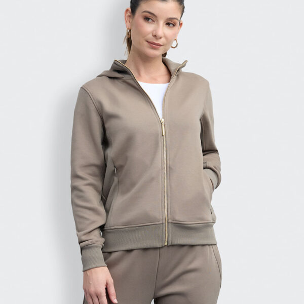 Casaca Mujer Cata Verde Cemento