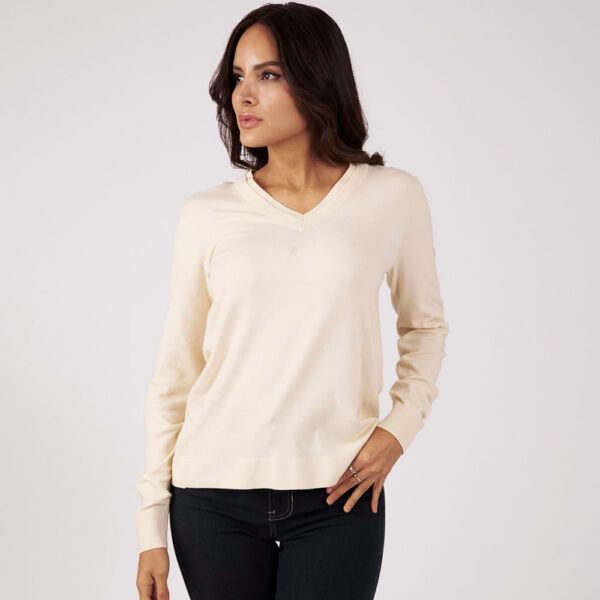 Chompa Mujer Monik Crema Pastel