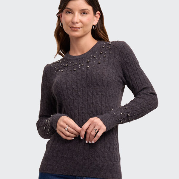 Chompa Mujer Sophia Gris Iron
