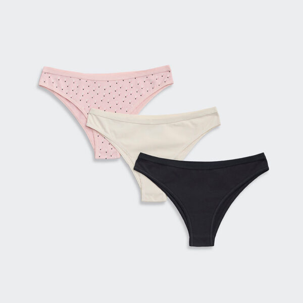 Trusa Pack x 3 Mujer Xenia Beige/Rosa Pastel/Negro