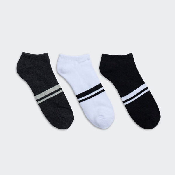 Calcetines Pack x 3 Hombre Cales Gris/blanco/negro