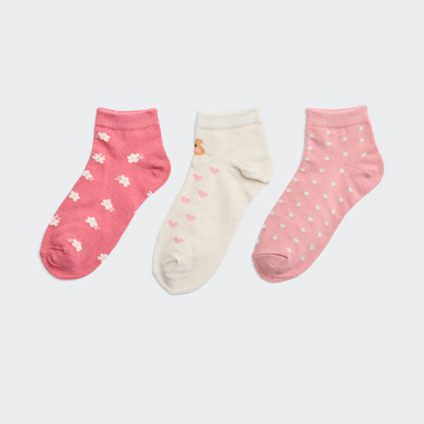 Calcetines Pack x 3 Niña Nini Beige/Rosa/Rosa Bebe