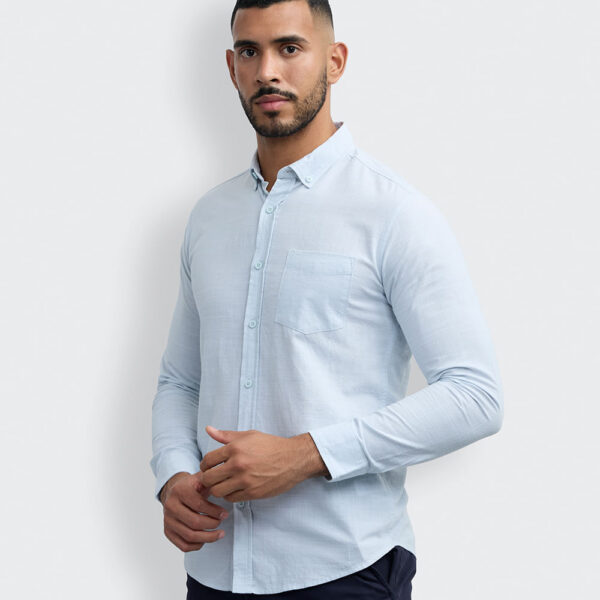 Camisa Hombre Paolo Celeste Claro