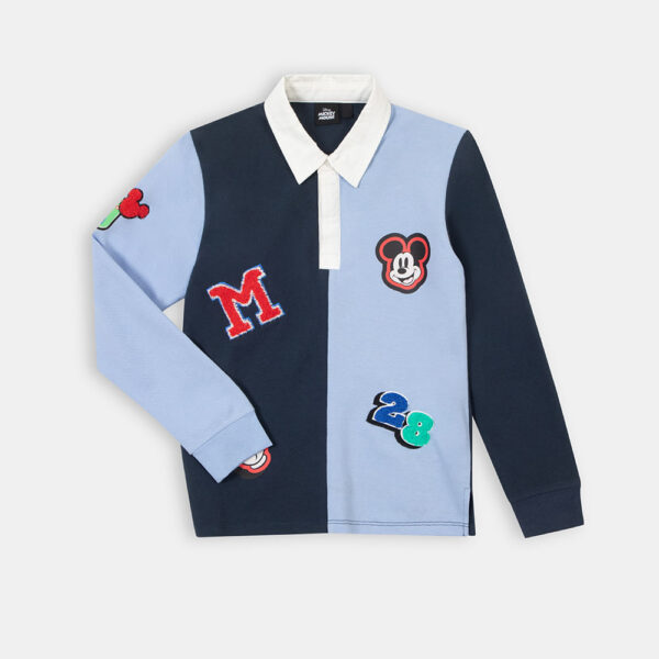 Polo Cuello Camisa Niño Hugo Azul