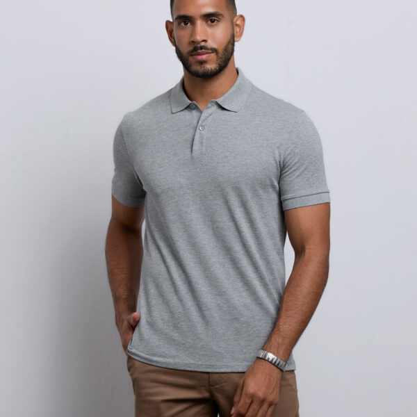 Polo Cuello Camisa Hombre Anthony Gris Melange