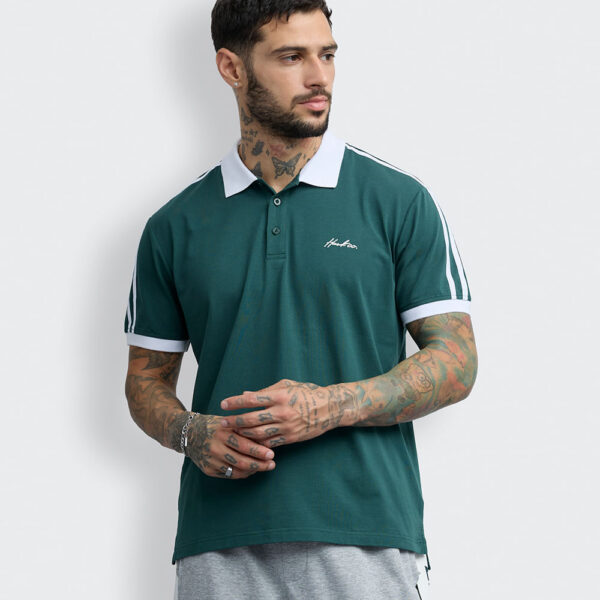 Polo Cuello Camisa Hombre Dasso Verde Esmeralda