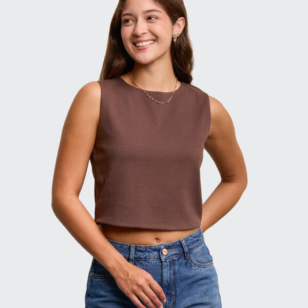 Top Mujer Xio Marron