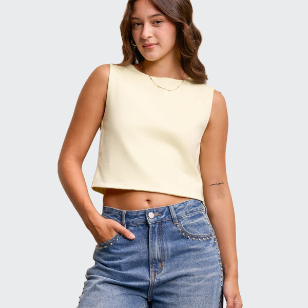 Top Mujer Xio Amarillo Agua