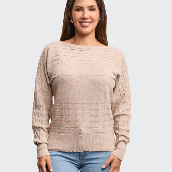 Chompa Mujer Ani Beige Natural