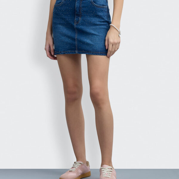 Falda Denim Mujer Sheyla Dark Wash